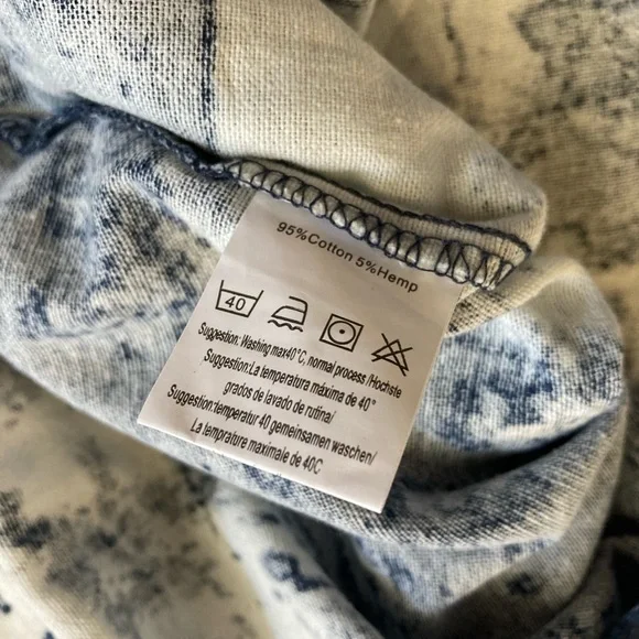 NWT COOFANDY man’s navy/white long sleeve Henley, neck, cotton shirt size XXL - Picture 6 of 11